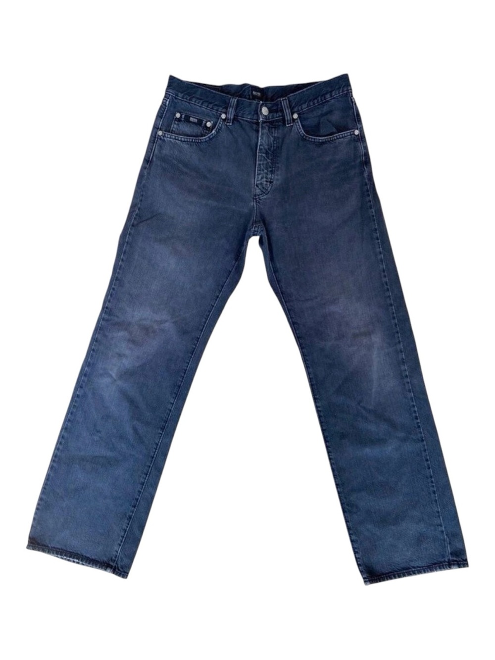 Hugo Boss men jeans Arkansas 1 faded black 100% cotton soft distressed denim 32